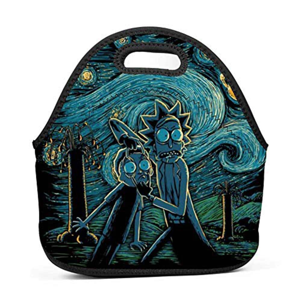 rick and morty lunch bag