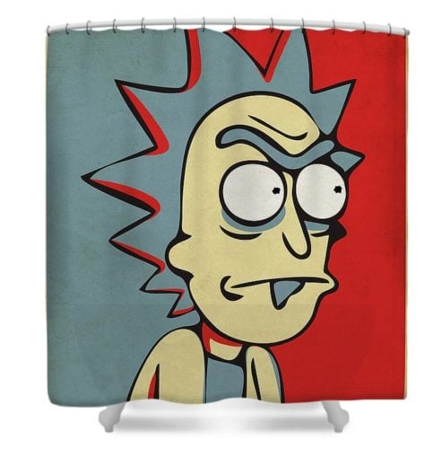 rick and morty merchandise shower curtian