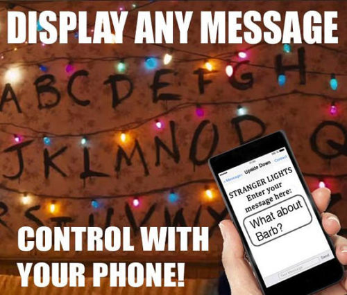 stranger things merchandise lights display