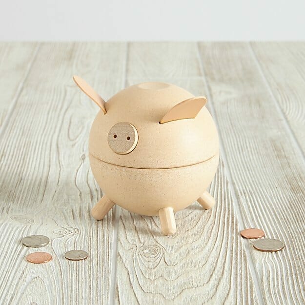 Money Box H&W Cute Deer Coin Bank for Kids Brown Brown Piggy Bank, 