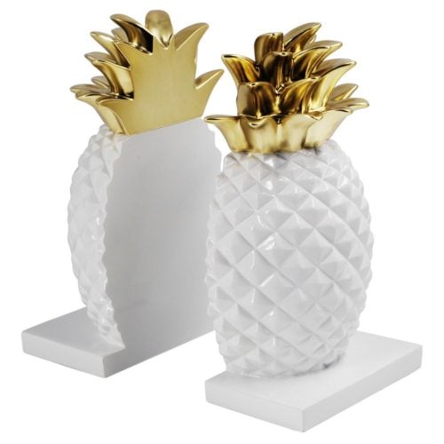 pineapple decor gifts bookends