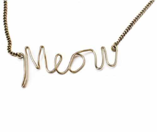 cat jewelry meow necklace