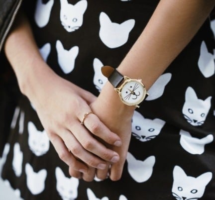 cat jewelry watch