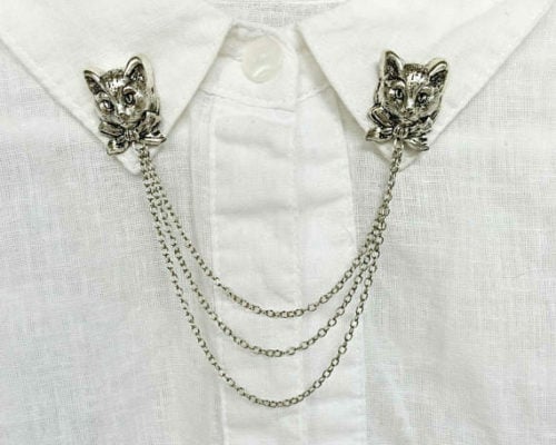cat jewelry collar pins