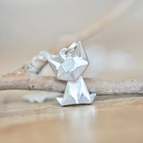 cat jewelry origami necklace