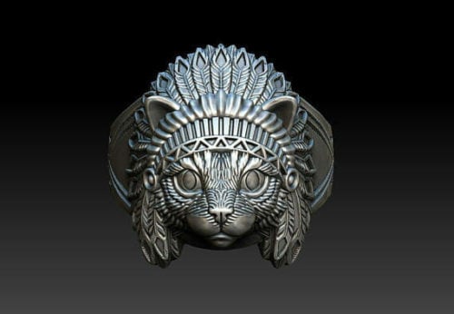 cat jewelry indian ring