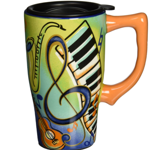Without Music Life Would Be a Flat Coffee Mug Music Teacher gifts Unique Gift Idea Lovely Tea Cup 15 Ounce