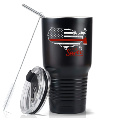 thumbnail interactive-video image 1 of Firefighter Beer Glass Set - 20oz Funny Gift For Firemen, Dad & Department Crew 1 of 12