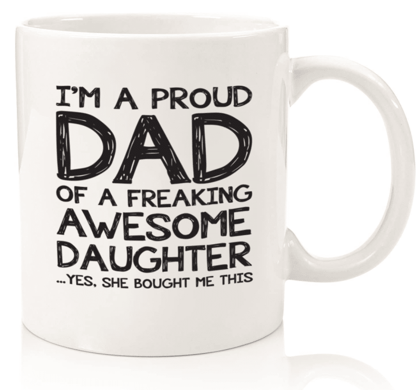 Dad Coffee Mug Best Dad Tumbler Mug Dad Christmas Gifts from Daughter 30 oz Black Insulated Stainless Steel Funny Dad Mug Happy Birthday Dad Gifts from Son One Awesome Dad