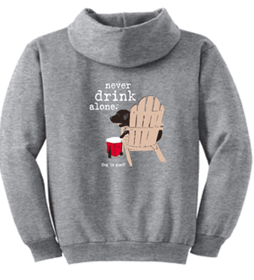 dog-dad-gifts-drink-alone-hoodie