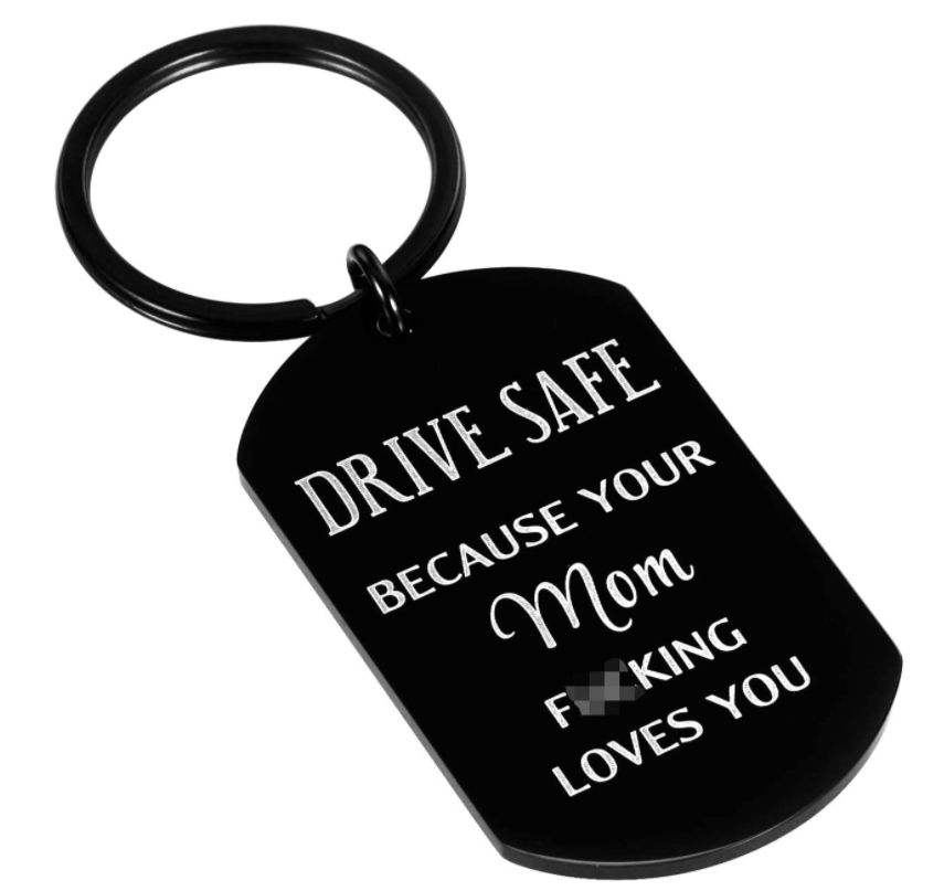 new-driver-gifts-drive-safe-keychain