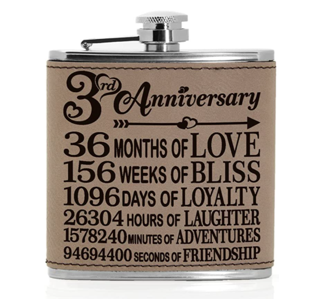 3rd-anniversary-gifts-for-him-flask